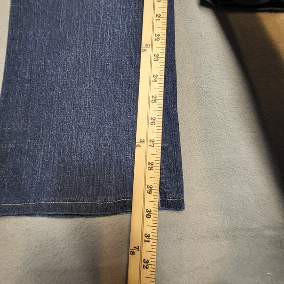 Old Navy Jeans Womans 10 Blue Sweetheart Boot Cut Distressed Stretch - Picture 7 of 13